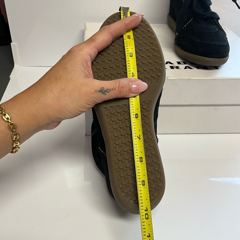 Isabel Marant Bobby Black Suede Leather Sneakers - Picture 12 of 14